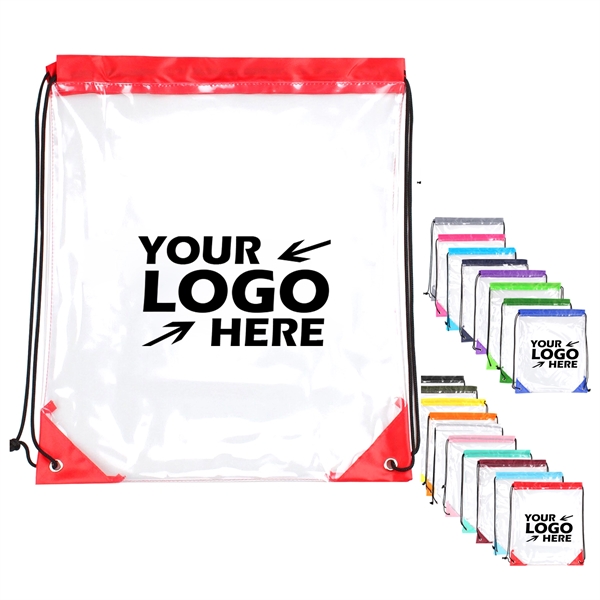 Transparent PVC Drawstring Backpack