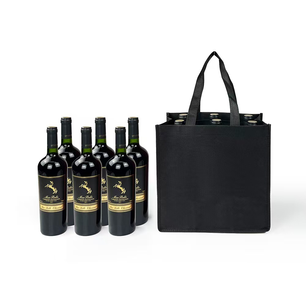 6-Bottle Non-Woven Wine Tote Bag
