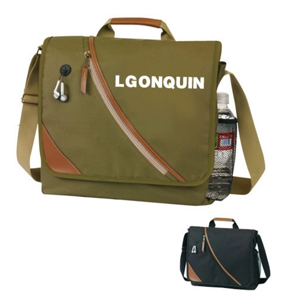 Premium Leatherette-Trimmed Messenger